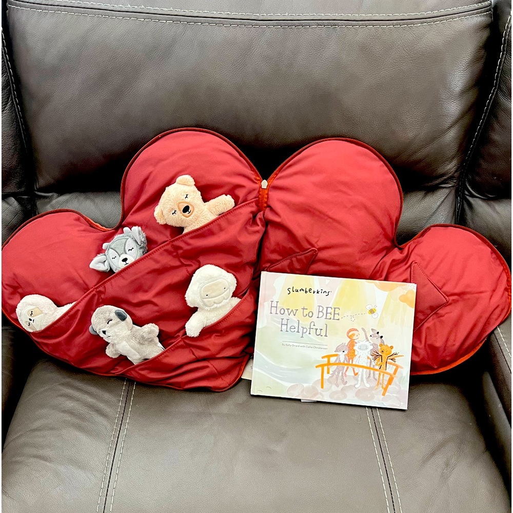 Slumberkins NWT How to Bee Helpful Pillow Set *Original Larger Size!*